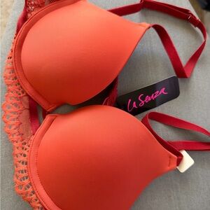 La Senza Vibrant Red Lace Bra